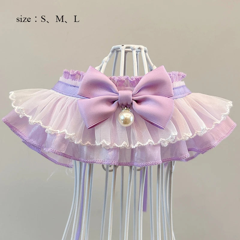 Cat Dog Scarf Collar Princess Style