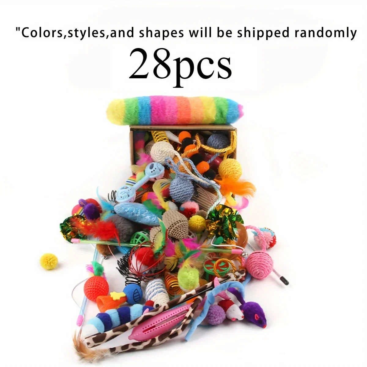 56pcs/28pcs/14pcs Cat Toys