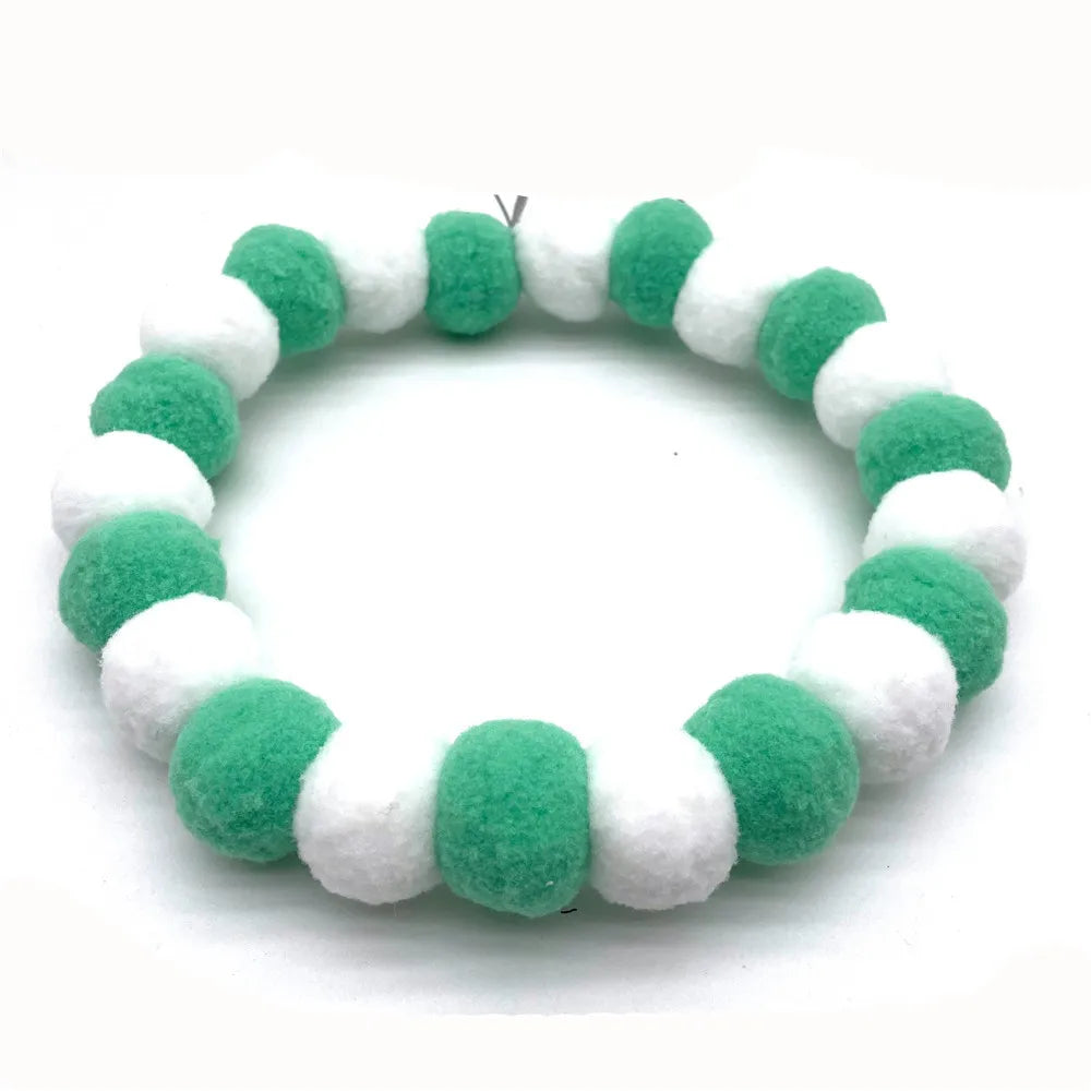 30pcs  Tie Rainbow Flower Hair Ball