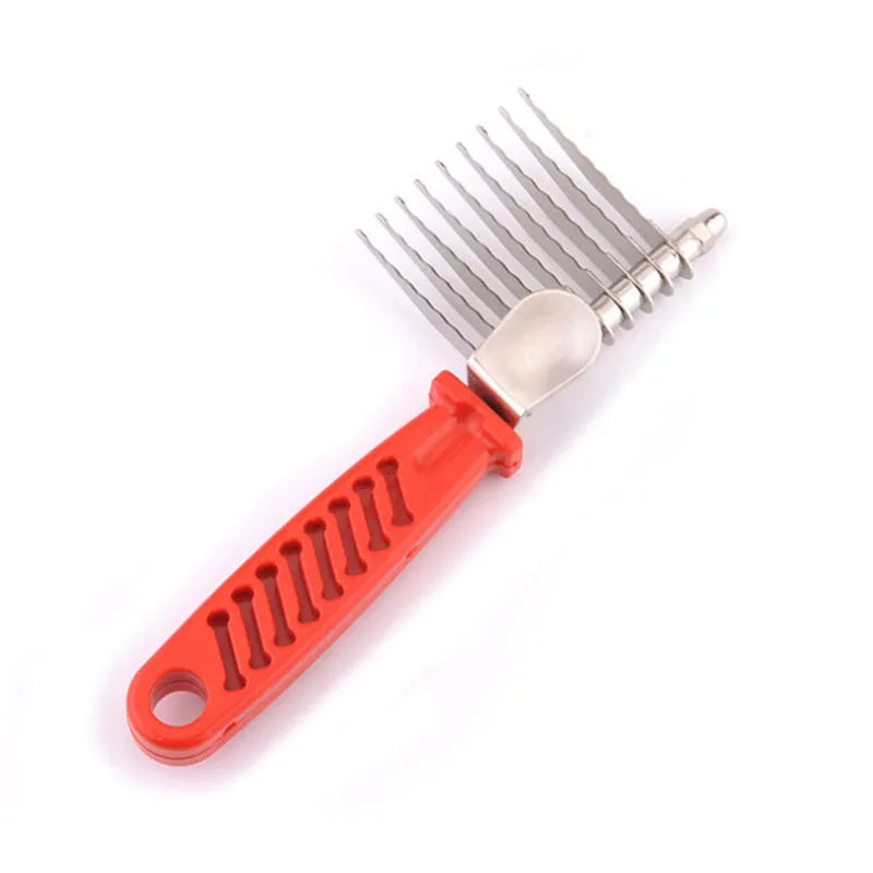 Pet Open Knot Comb Dematting Razor Rake Brush