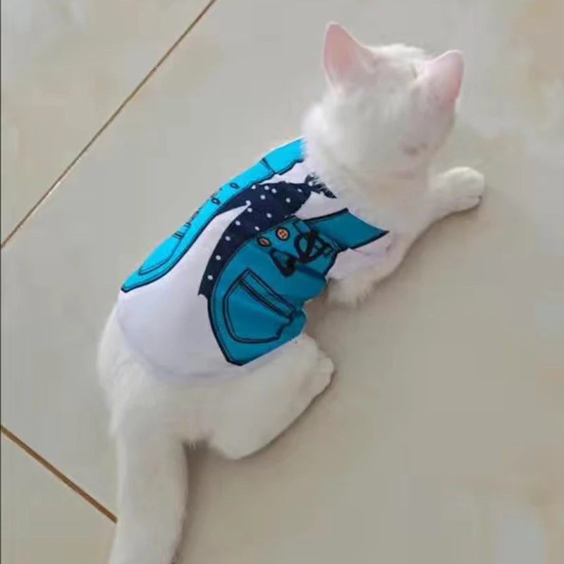 Sweet Print Sphynx Cat Clothes