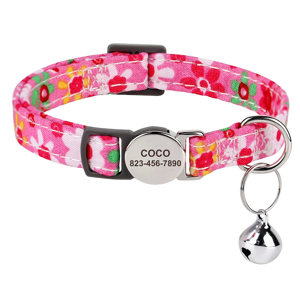 Personalized Nylon Cat Collar