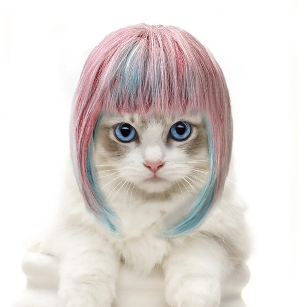 Fantasy Style Long Hair Dog Cat Costume Wig