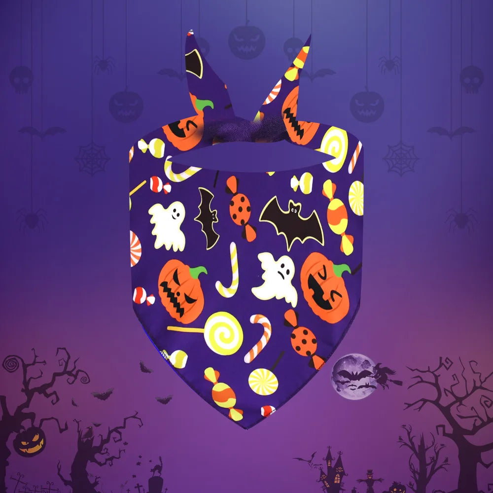 30pcs Halloween Pet Dog Bandanas