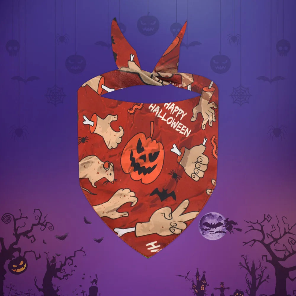 30pcs Halloween Pet Dog Bandanas