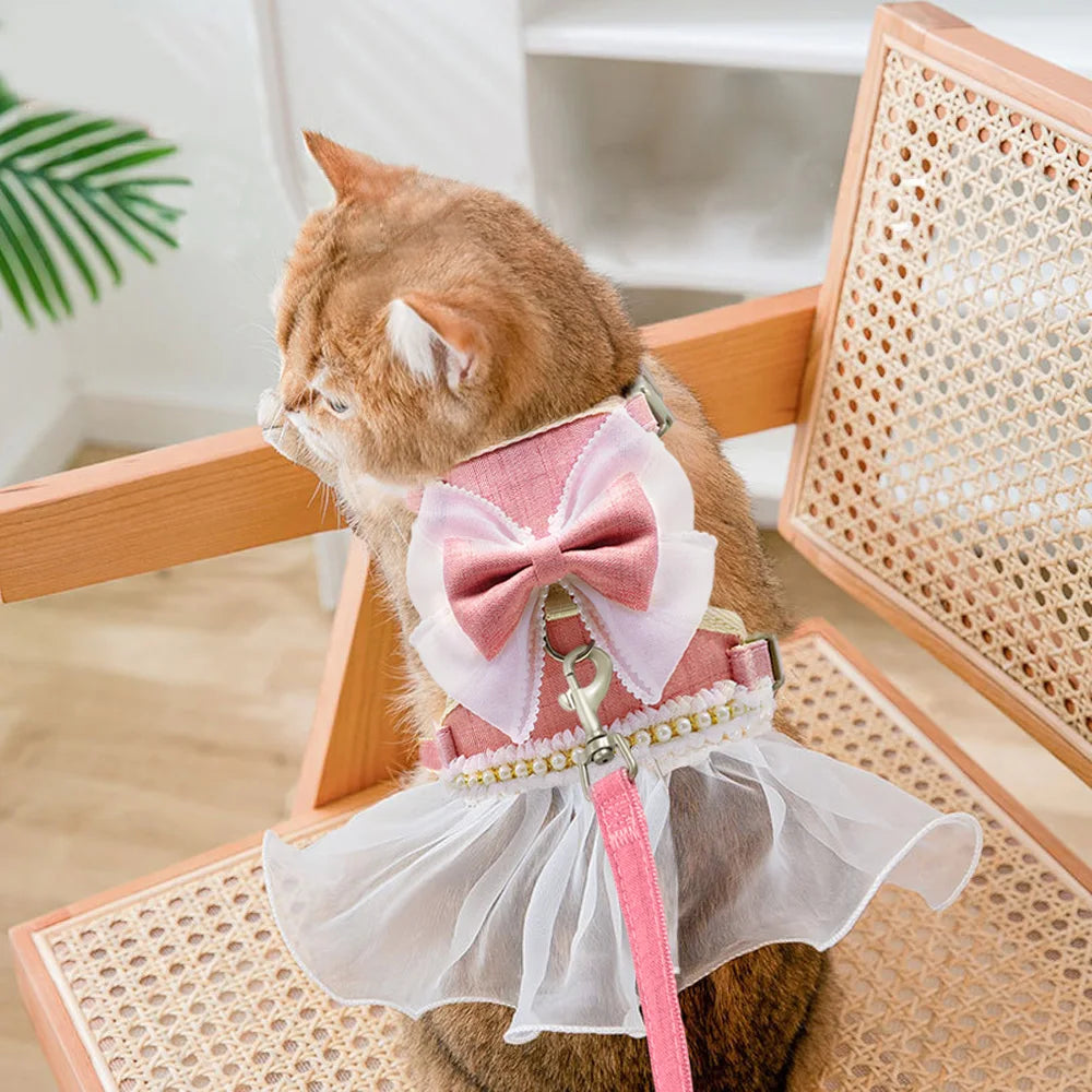 Nylon Cat Harness Leash Set