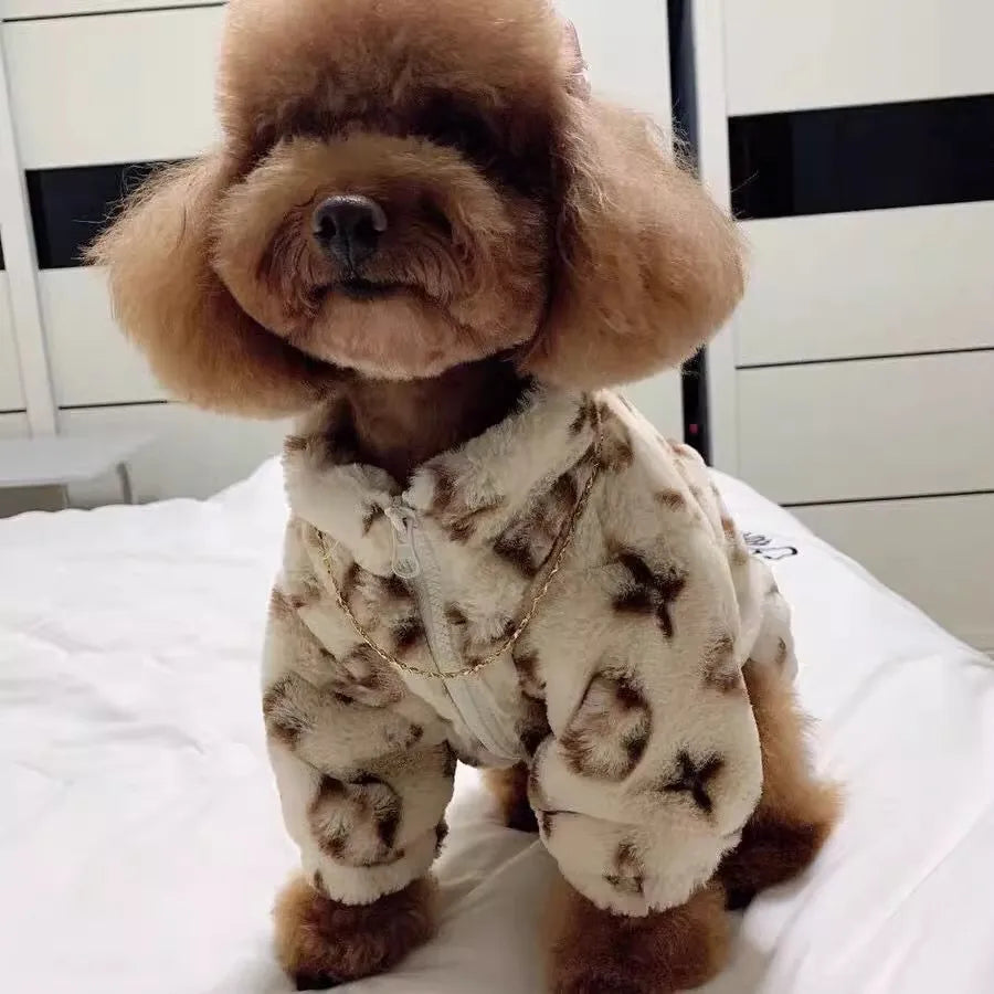 Smoked fur coat to keep warm