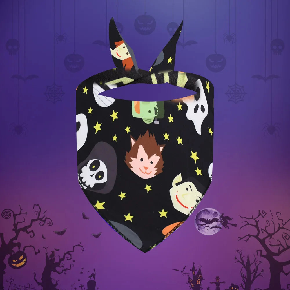 30pcs Halloween Pet Dog Bandanas