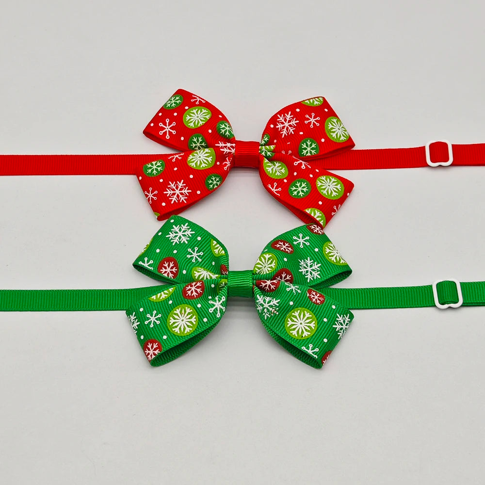 10pcs Pet Christmas Bow Tie