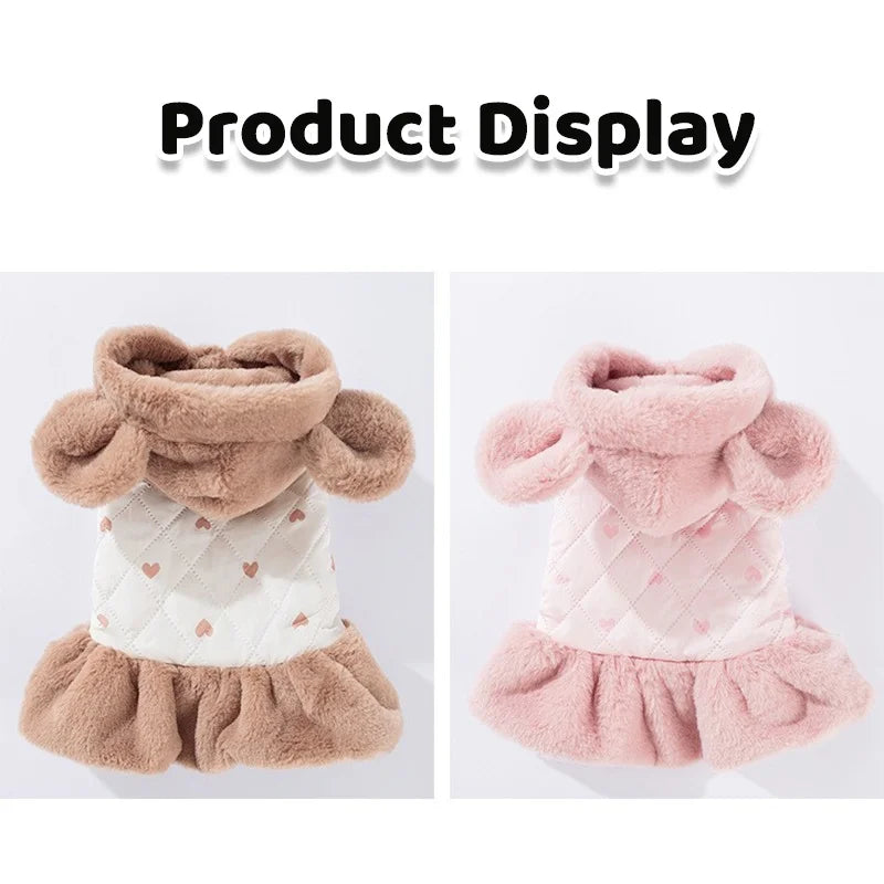 Heart Print Dog Down Jacket