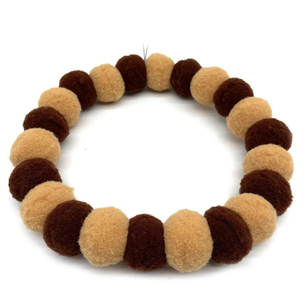 30pcs  Tie Rainbow Flower Hair Ball