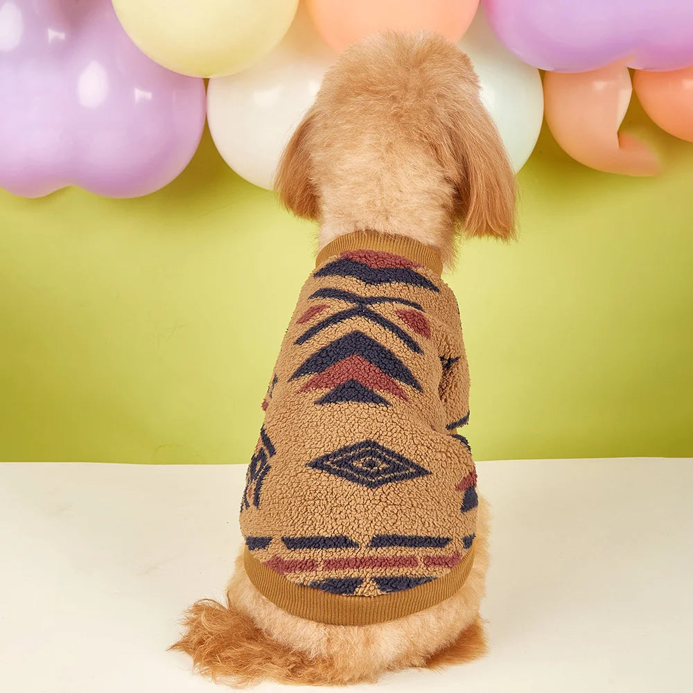 Totems Print Puppy Dog Sweater
