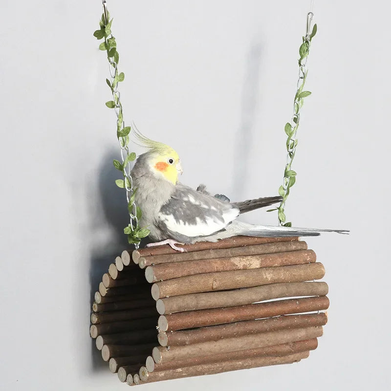 Branch bucket bird nest toy