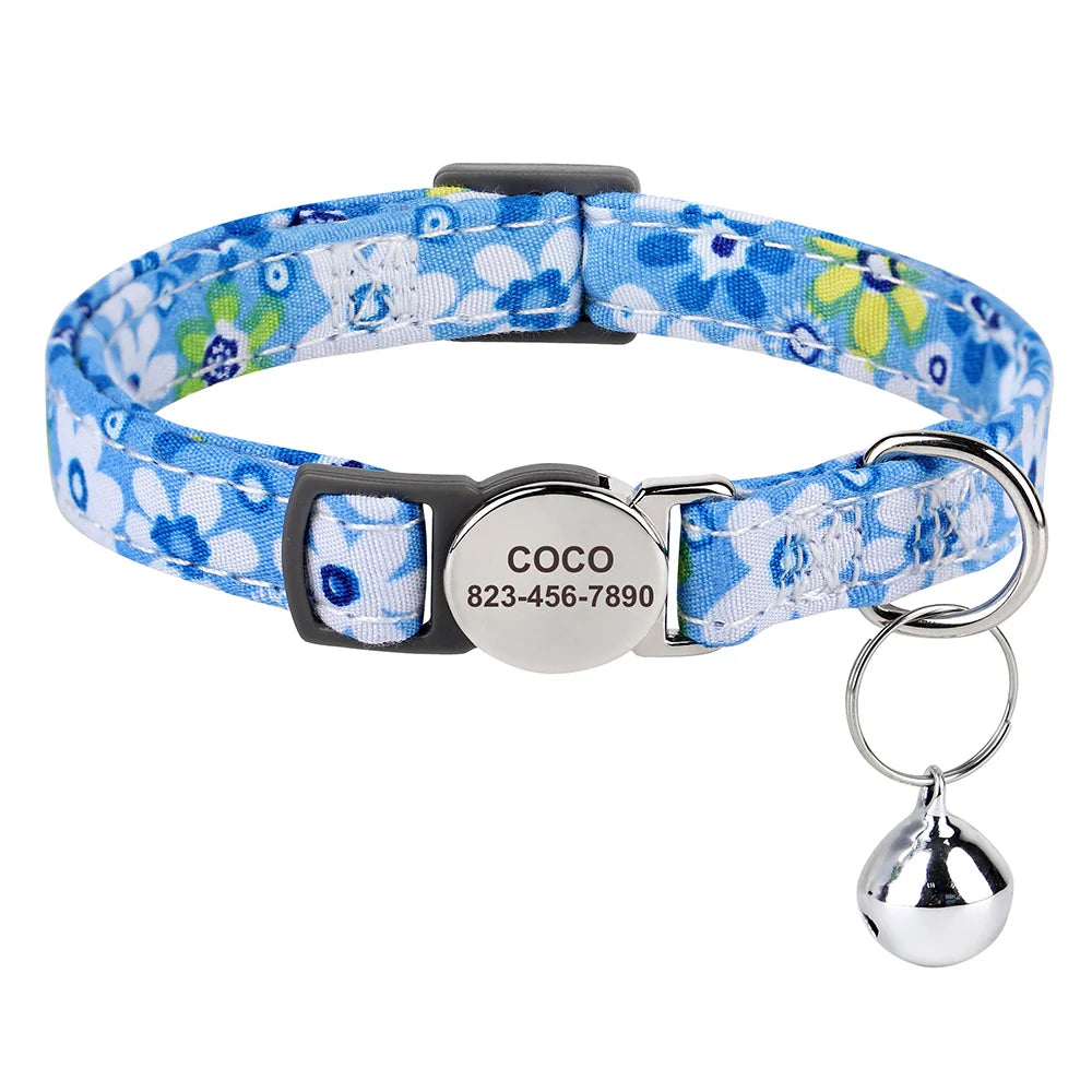 Personalized Nylon Cat Collar