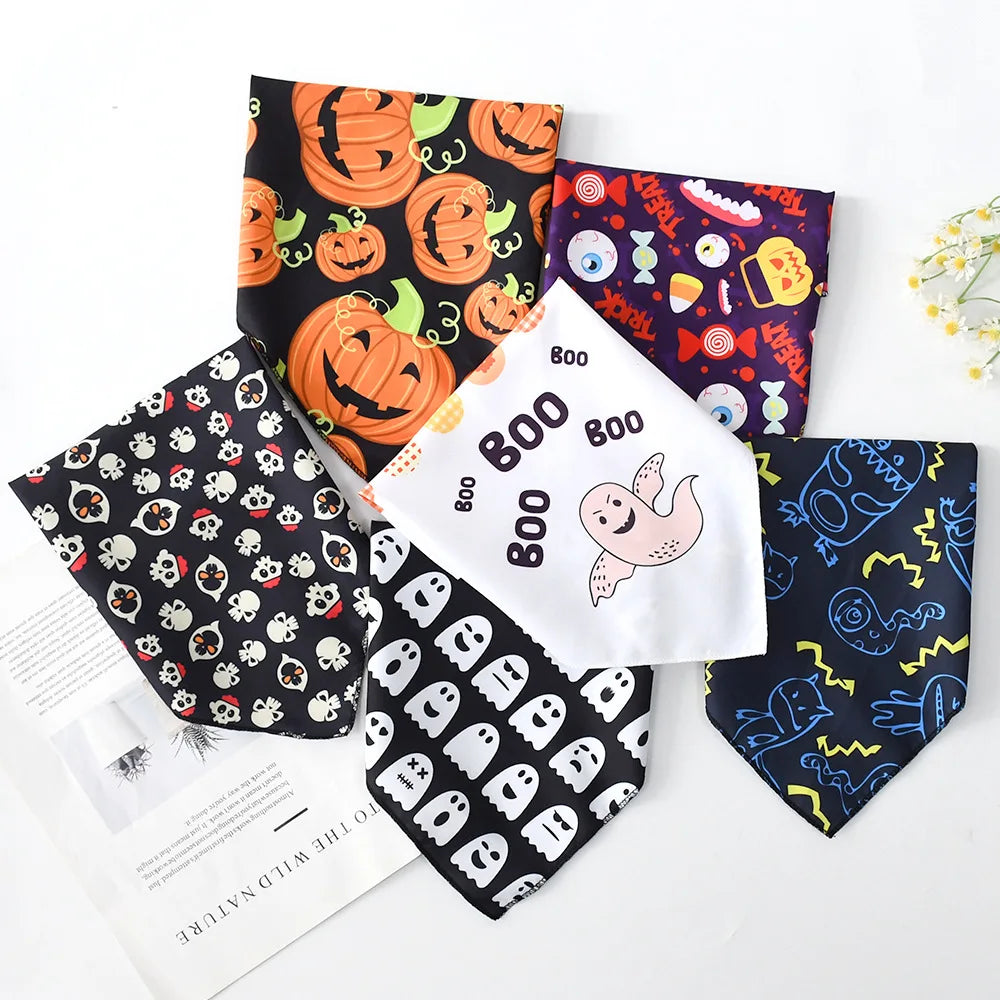 30pcs Halloween Pet Dog Bandanas