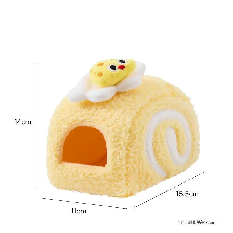 Cute Desserts Cake Plush Hamster House