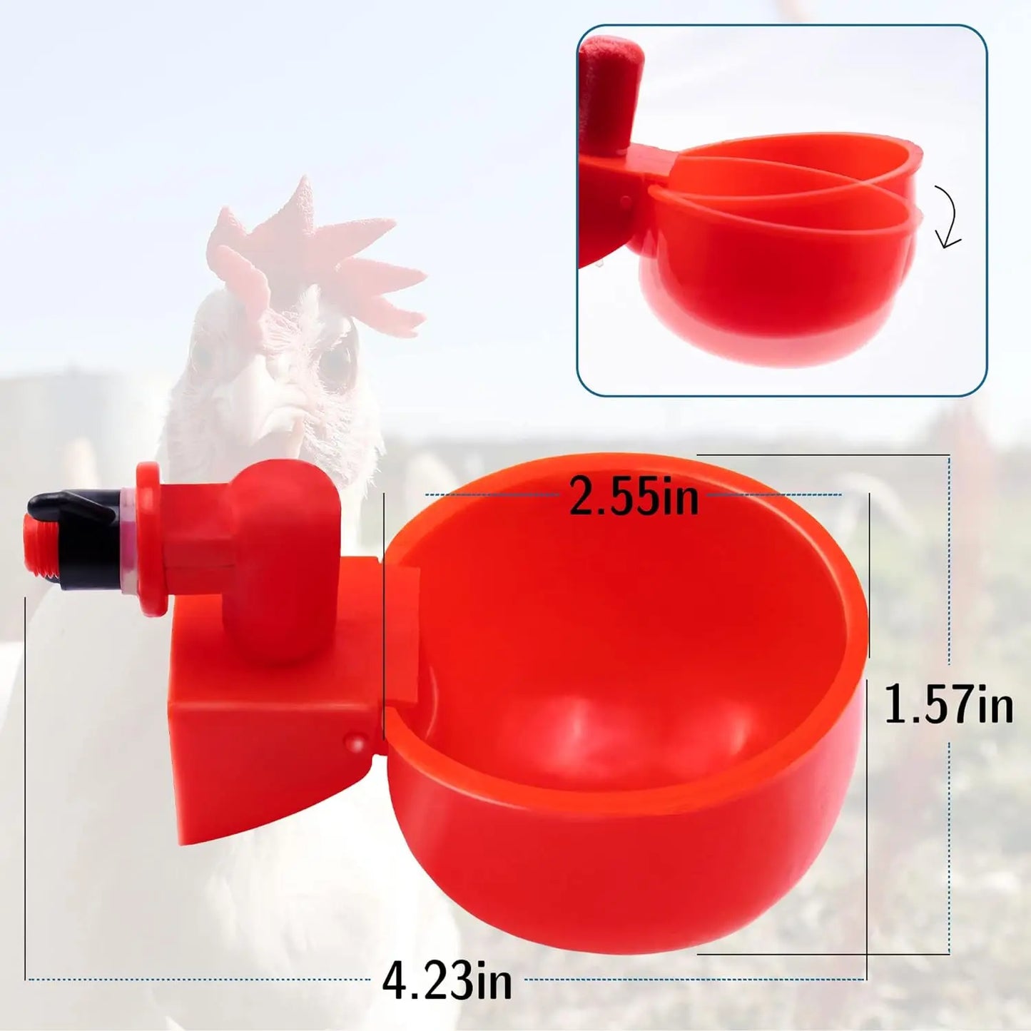 10/20/30Pcs Chicken Water, food cups