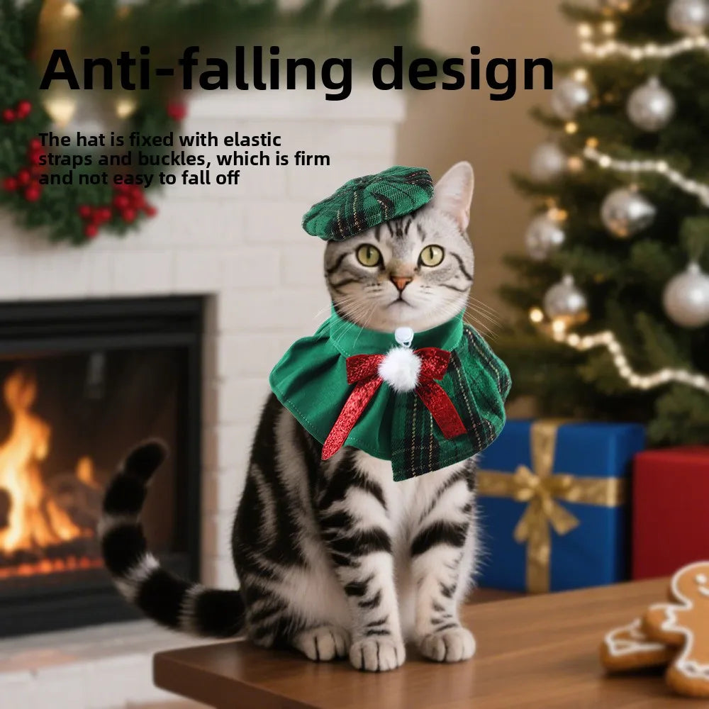Christmas Cat Collars Hat