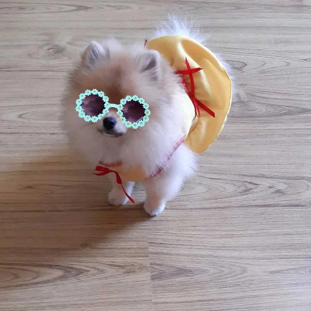 Pet Accessories Flower Sunglasses