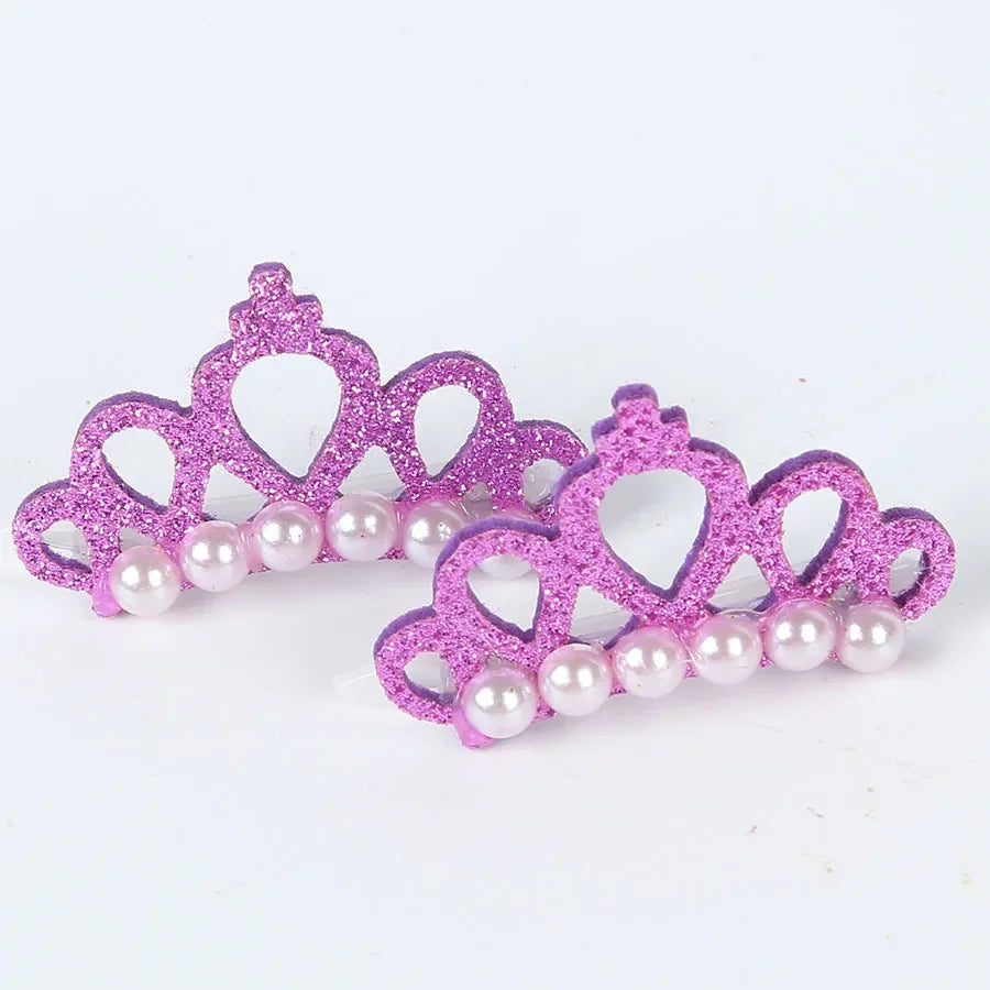 Small Dogs Faux Pearl Crown Shape Bows
