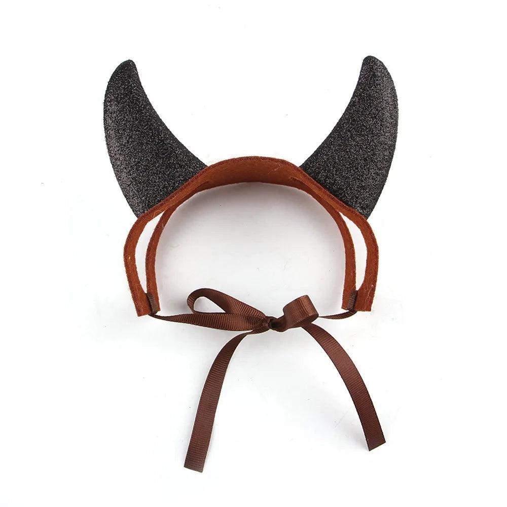 Halloween Ox Horn Headband for Cats