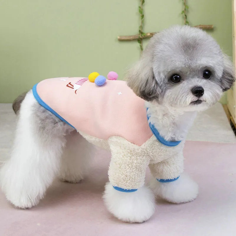 Dog Clothes Winter Fleece Warm Hoodies Coat