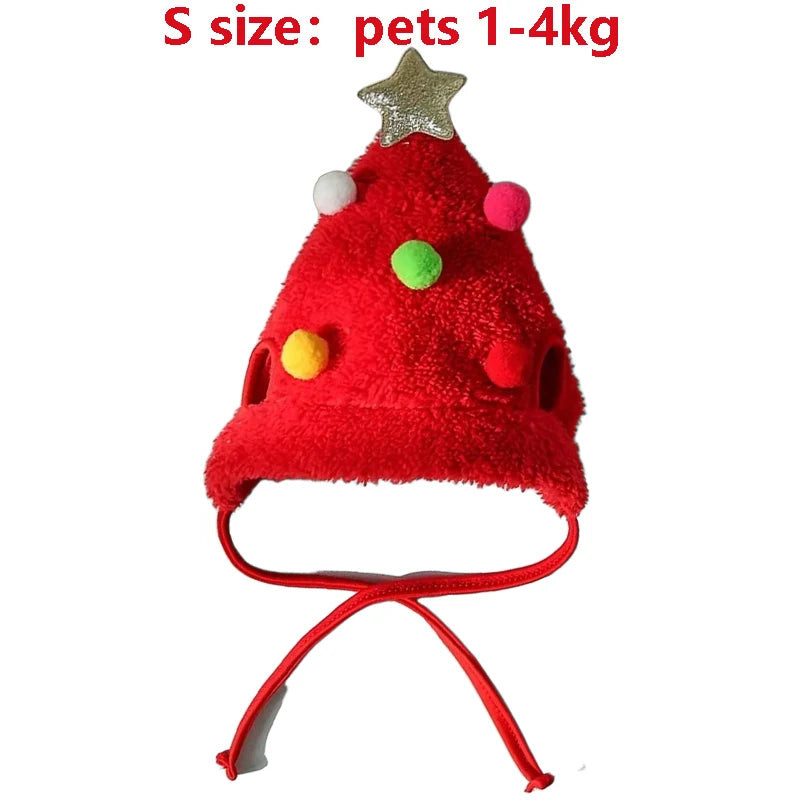 Christmas Puppy Dog Cat Costume Hat