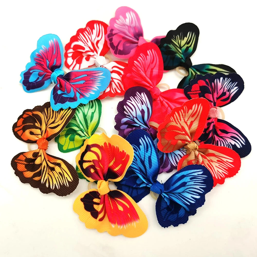 50/100pcs Dog hair accessories Butterfly design