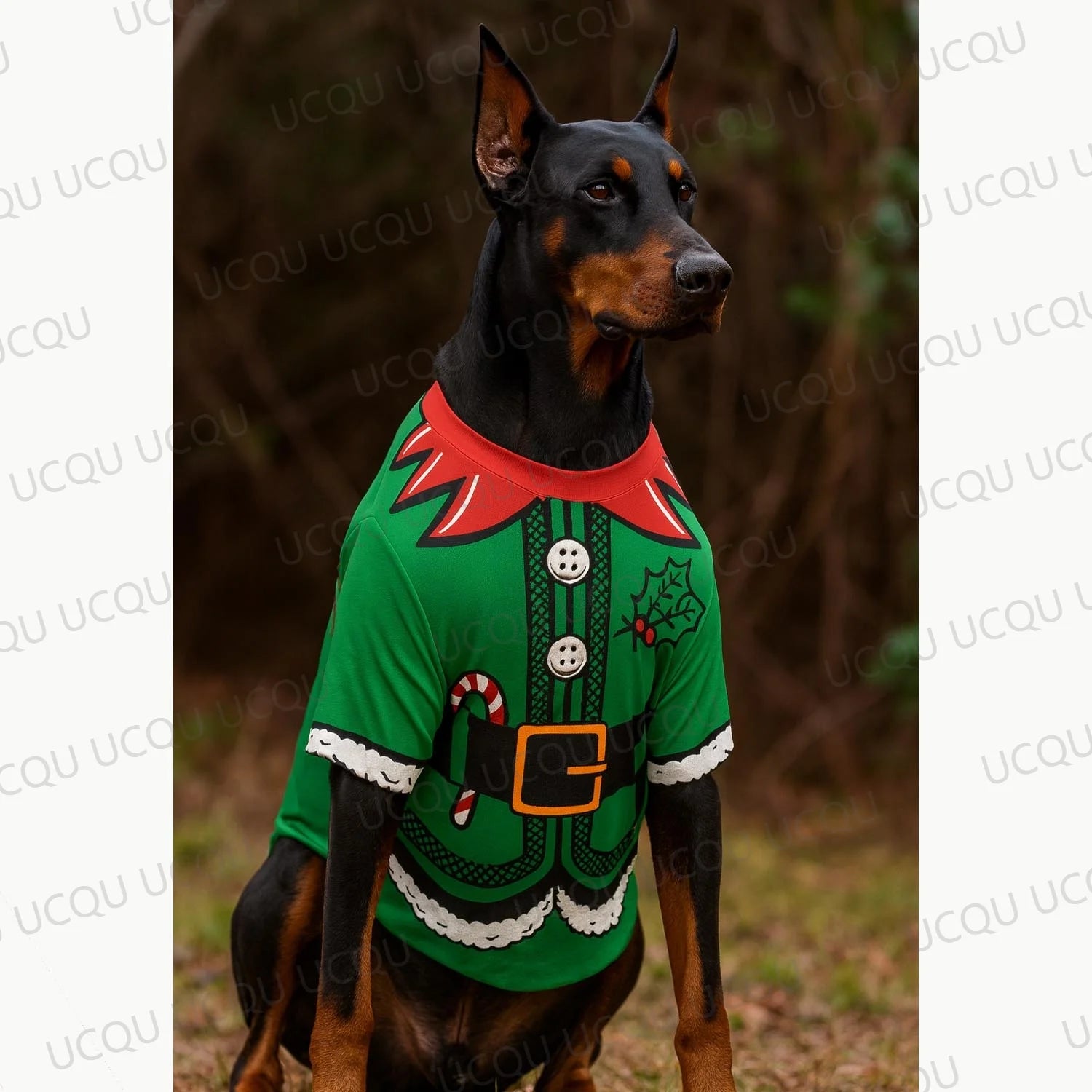 2026 Christmas Pet Costume Santa Claus T Shirt