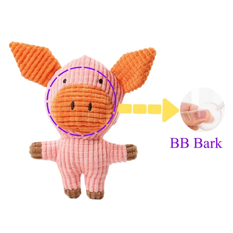 Cartoon Animal Plush Dog Toys