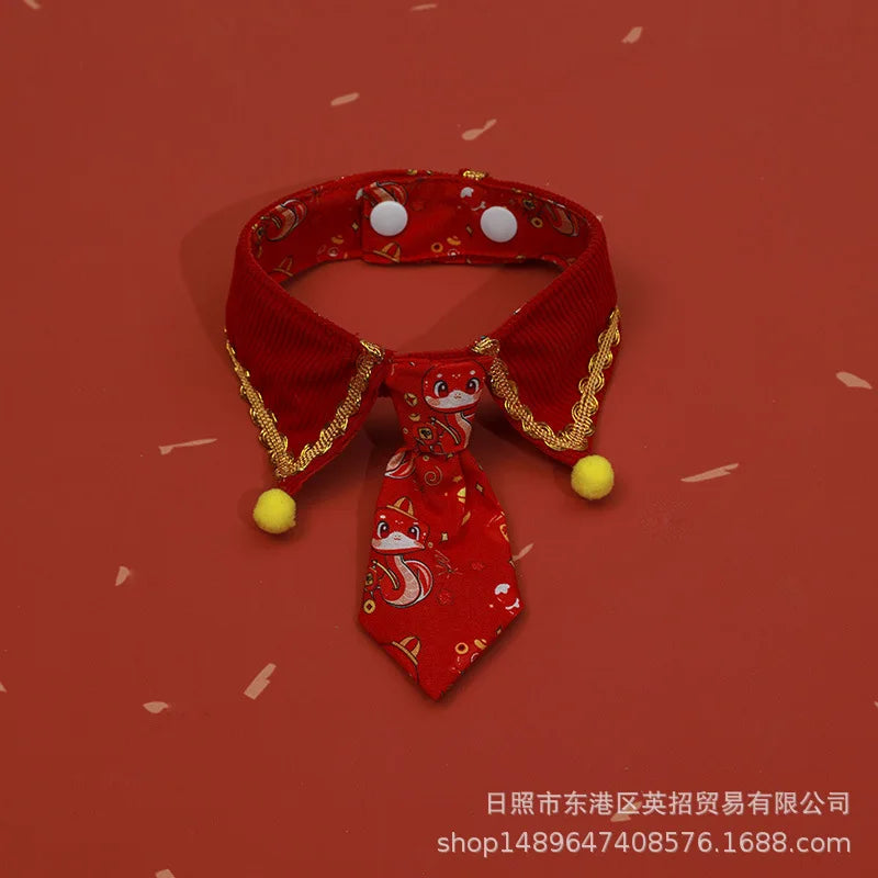 Pet Christmas Collar Tie Bib