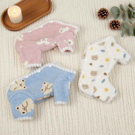 Bear Print Dog Jumpsuits