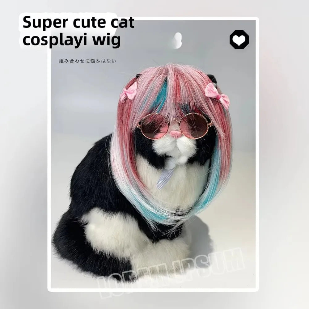 Fantasy Style Long Hair Dog Cat Costume Wig