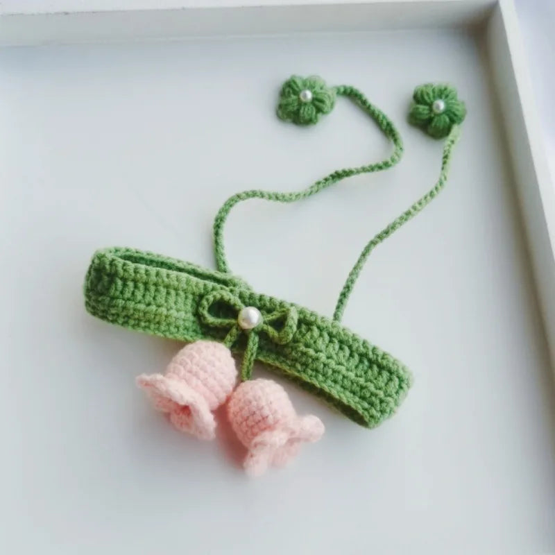 Small Pet Collar Knitted