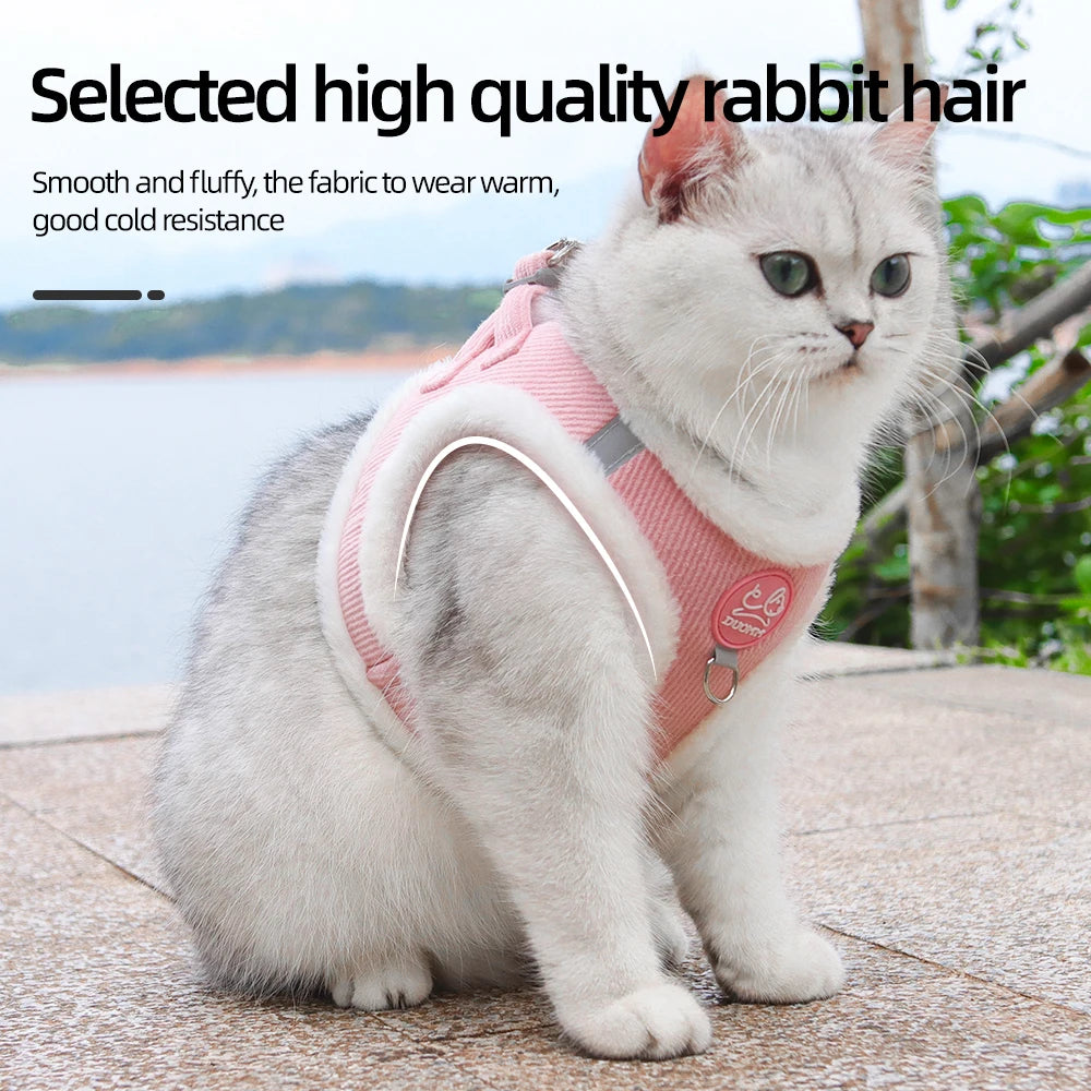 Cat Winter Small Dog Harness Leash