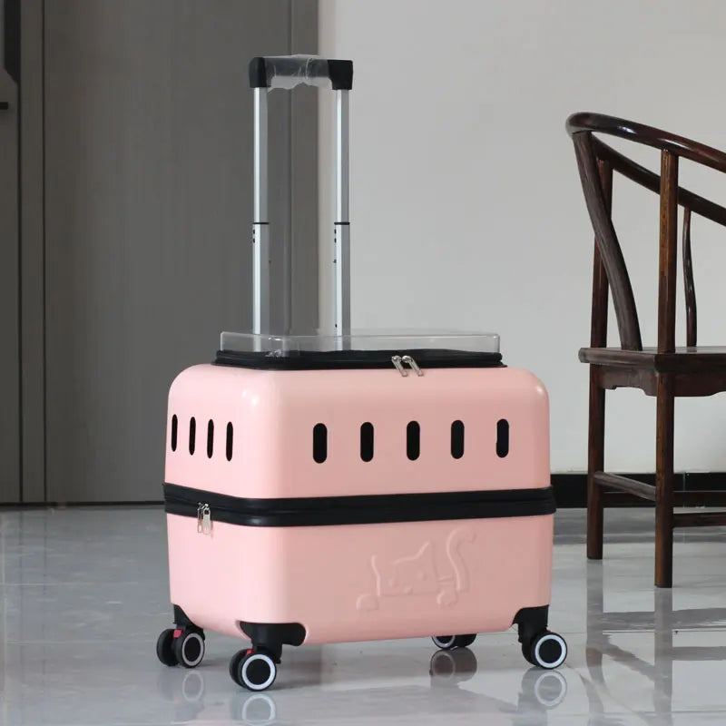 Large Pet Travel Carrier Rolling