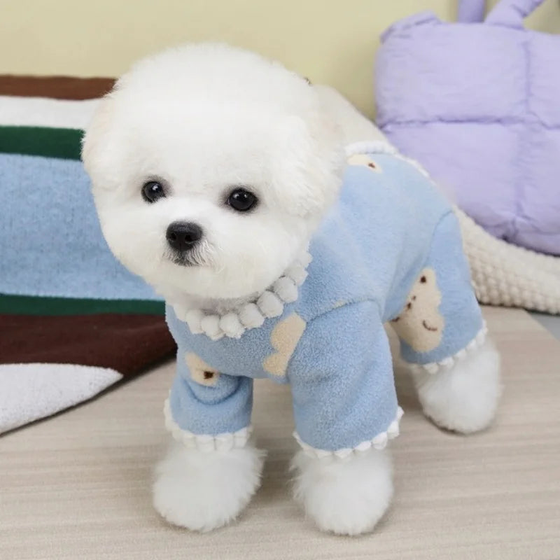 Bear Print Dog Jumpsuits