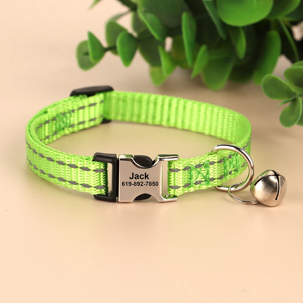 Custom Cat Collar Nylon Puppy Kitten Collars