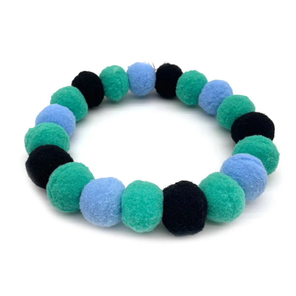 30pcs  Tie Rainbow Flower Hair Ball