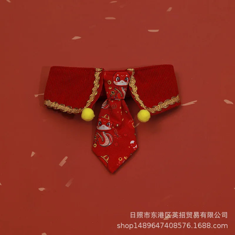 Pet Christmas Collar Tie Bib