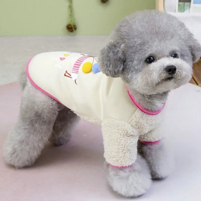 Dog Clothes Winter Fleece Warm Hoodies Coat