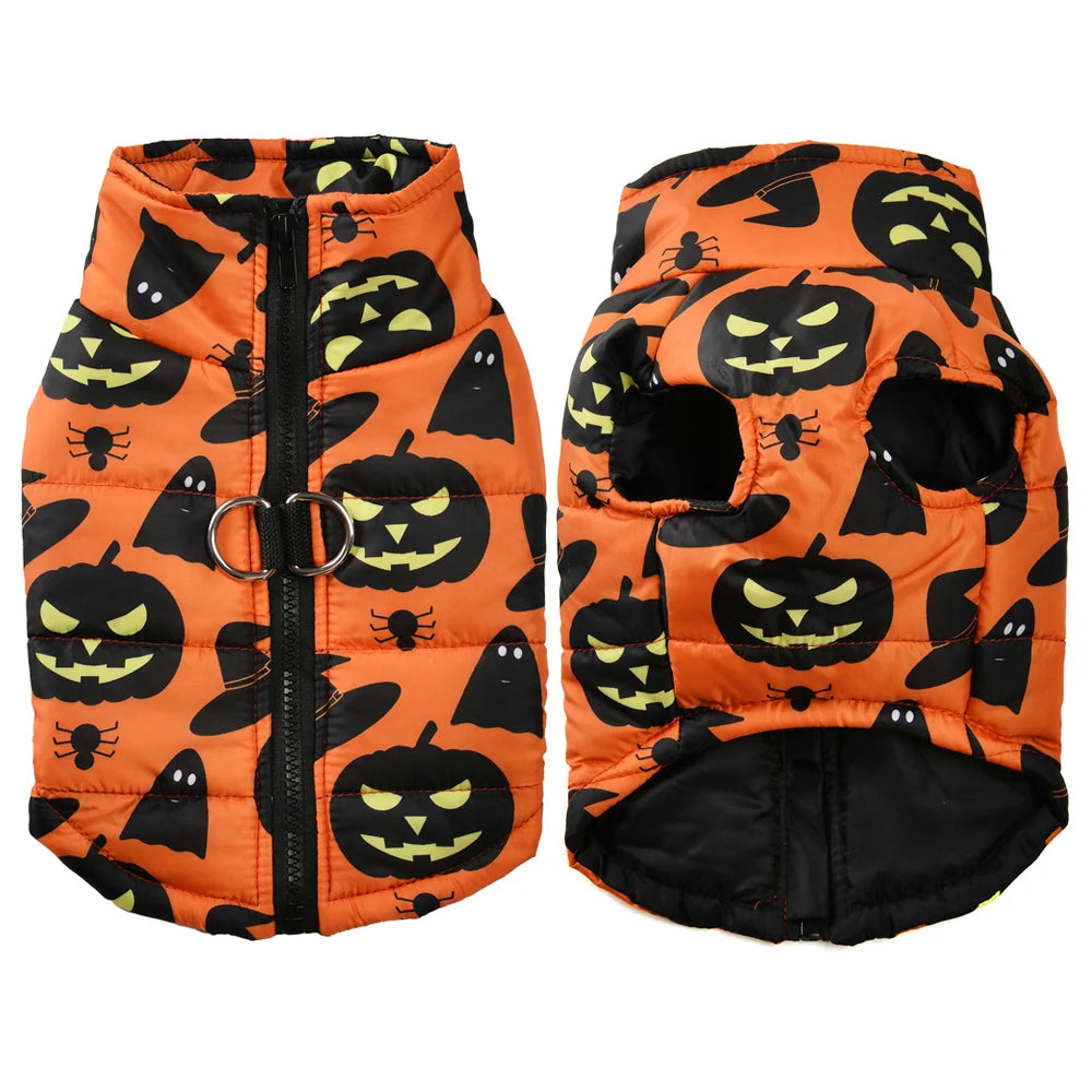 Halloween Dog Clothes Winter Warm Puppy Vest