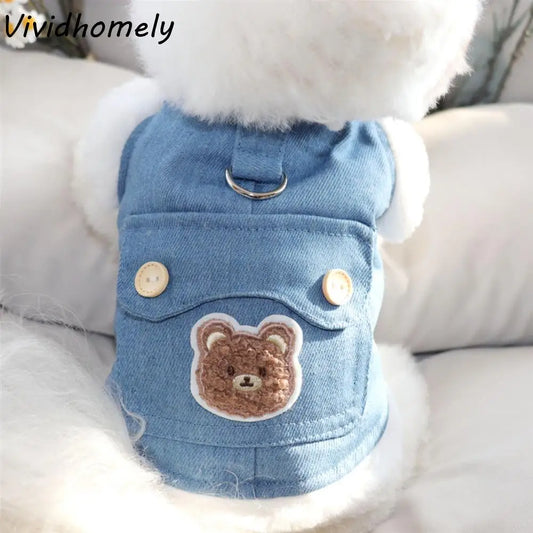 Soft Bear Pattern Dog Clothes