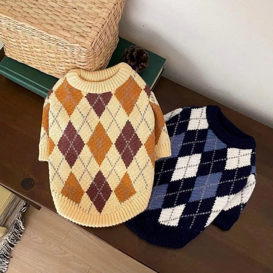 Dog Plaid Sweater