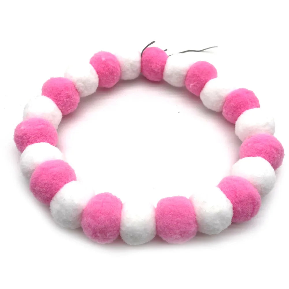 30pcs  Tie Rainbow Flower Hair Ball