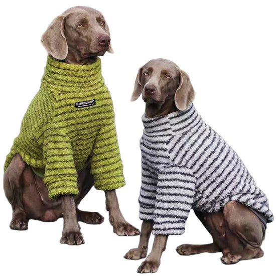 Stripe Fleece Dog Sweater