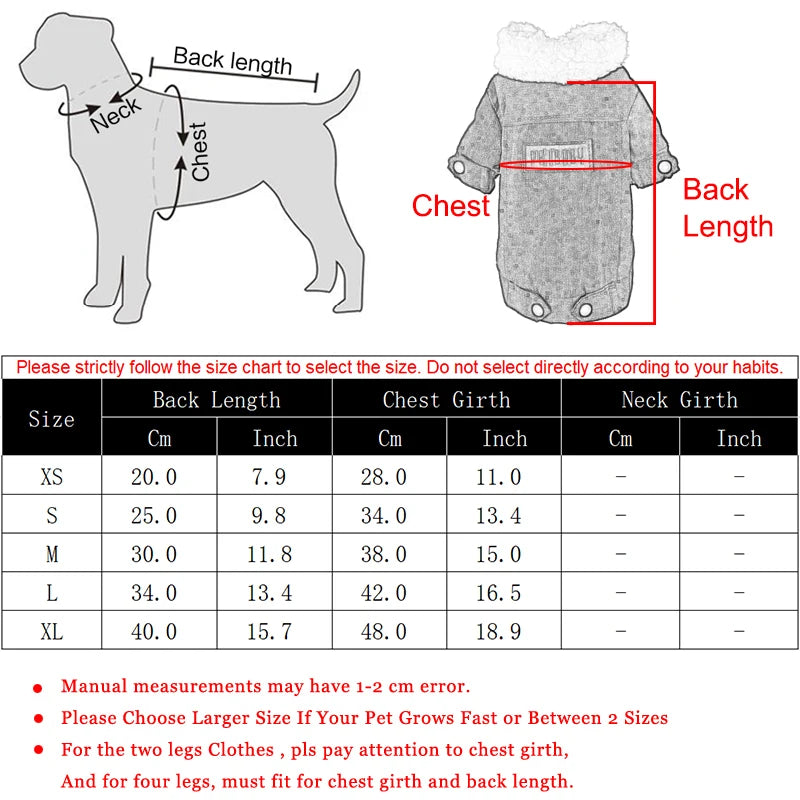 Dog Clothes Jacket