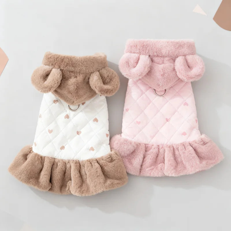 Heart Print Dog Down Jacket