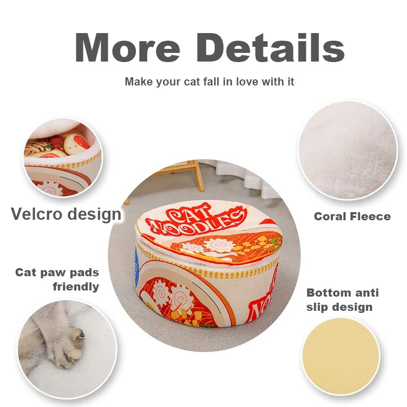 Cartoon Ramen Cat Nest