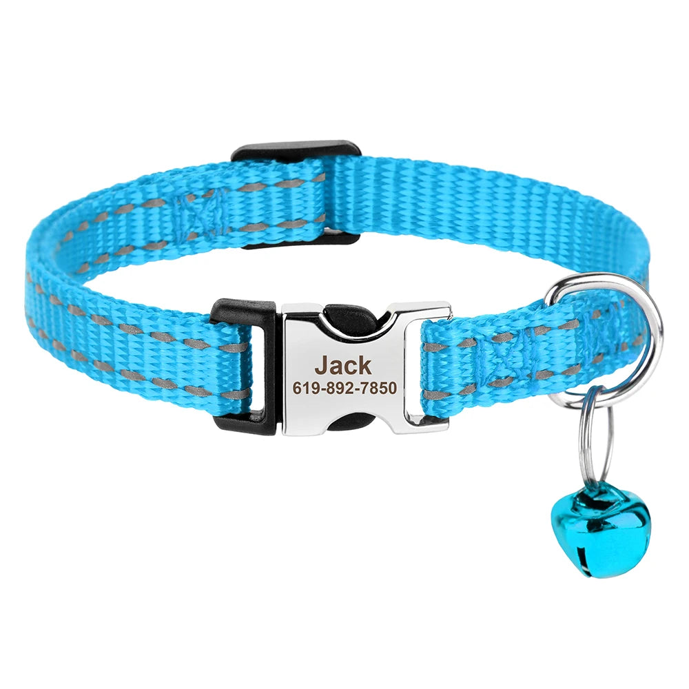 Custom Cat Collar Nylon Puppy Kitten Collars